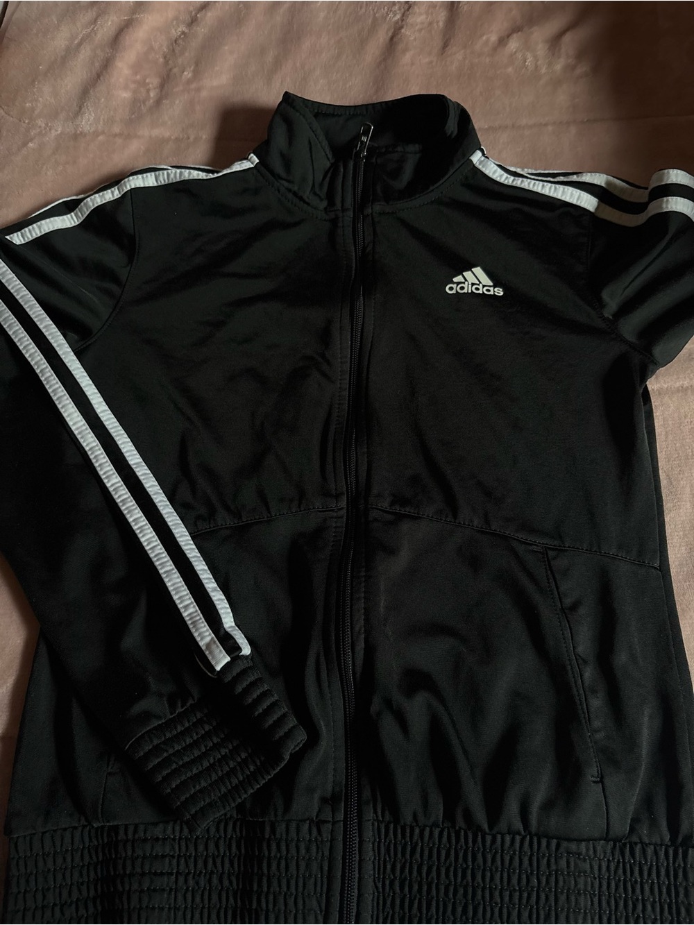 adidas Black Jacket with White Logo